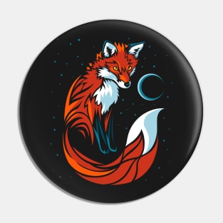 Tribal tail fox Pin