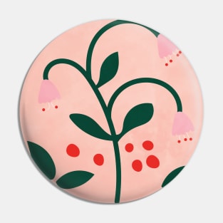 Aesthetic Pink Flower Print, Botanical Modern, Minimalist Pin