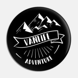 Retro Van Vintage I VanLife Camping & Mountains Pin