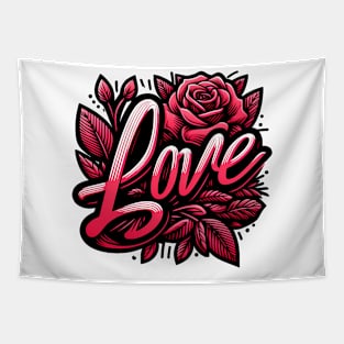 LOVE - TYPOGRAPHY INSPIRATIONAL QUOTES Tapestry