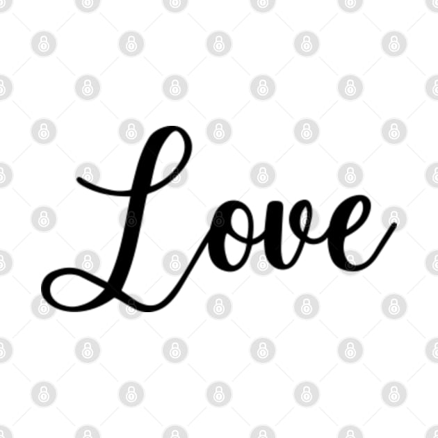 Love Series: Love Handwritten Script by Jarecrow 