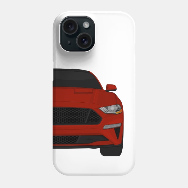 Mustang GT Rapid-Red + Black roof Phone Case by VENZ0LIC