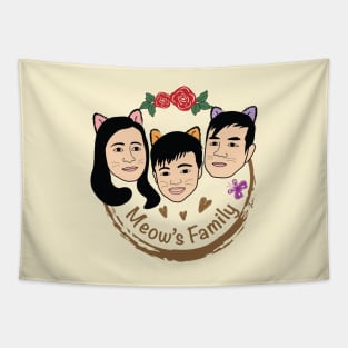 Cats Meow Family color Tapestry