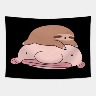 Blobfish and Little Sloth Tapestry