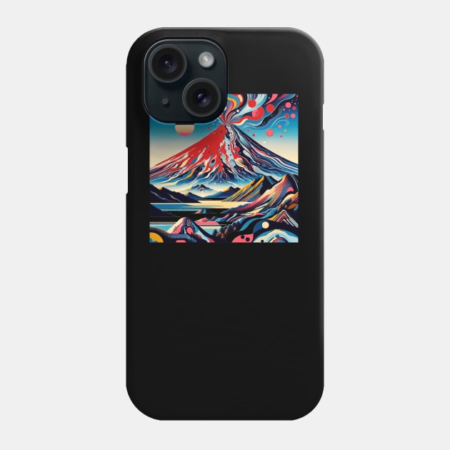 OSOMO Volcano Chile Artistic Eruption Skyline Graphic Phone Case by Sambastyles