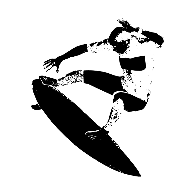 Surfer surfing by HBfunshirts