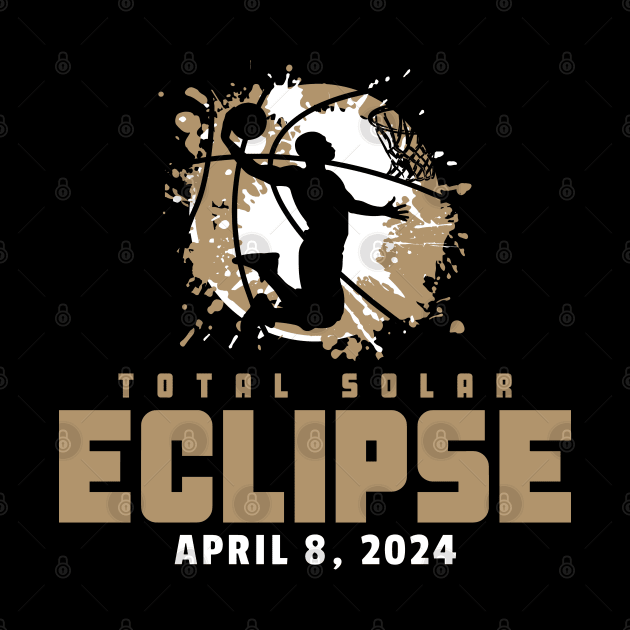 Total Solar Eclipse 2024 Basketball by Etopix