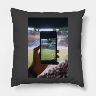 football on a cellphone Pillow