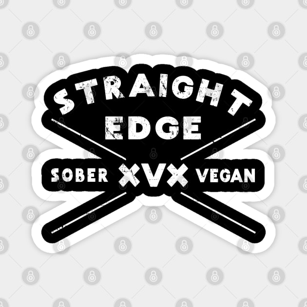 Vegan Straight Edge: XVX Sober Vegan Magnet by shirtonaut