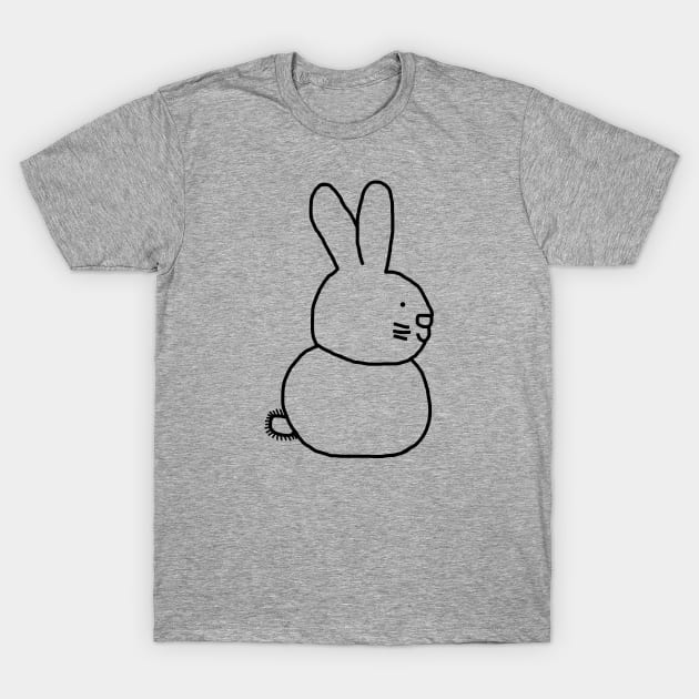 Minimal Bunny Rabbit Line Drawing - Bunny - T-Shirt | TeePublic