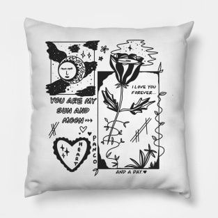 Aesthetic Sun And Moon I Love You Forever And A Day Equinox Pillow