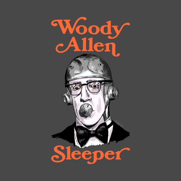 Woody Allen Sleeper Illustration by burrotees