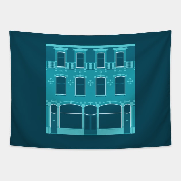 Shop building in Leiden Holland Tapestry by Hayh0