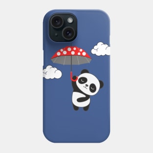 Dreamy Flying Panda Bear with Umbrella Phone Case