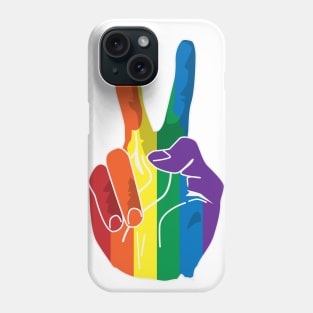 Sign of Peace (Rainbow Hand) Phone Case