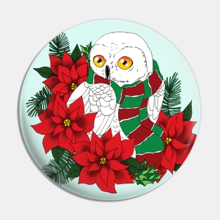 Christmas Snowy Owl Pin