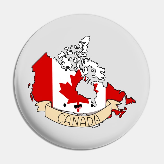 Kawaii Canada Flag Map Pin by Sofia Sava
