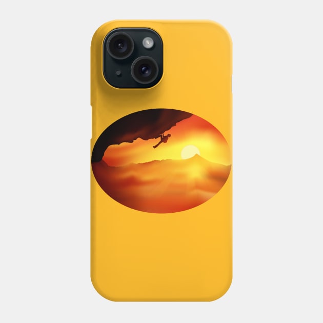 Sunset Climber Phone Case by psychoshadow