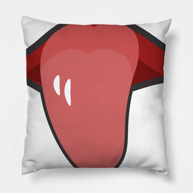 Cartoon Mouths Face Pillow by Designerabhijit