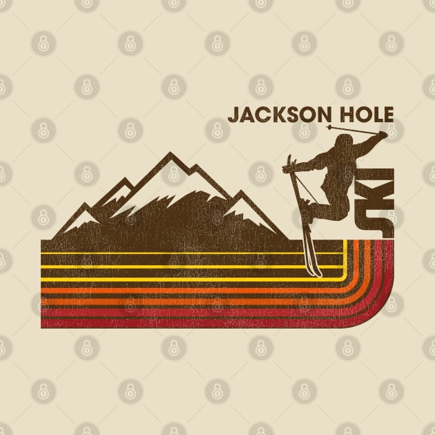 Retro Jackson Hole 70s/80s Style Skiing Stripe by darklordpug