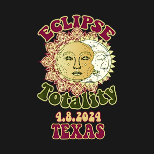 Texas Solar-Eclipse 2024 Path Of Totality Astronomy Eclipse by Diana-Arts-C