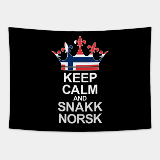 Keep Calm And Snakk Norsk (Norge) Tapestry