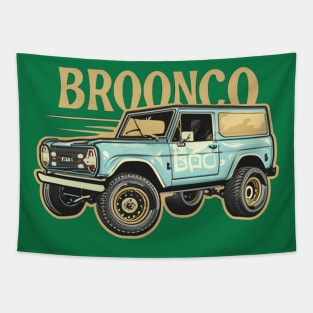 Retro 1987-1991 Ford Bronco w/Tires Tapestry