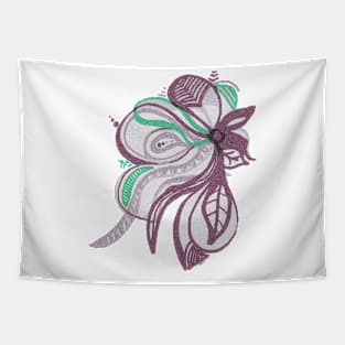 Flower green Tapestry