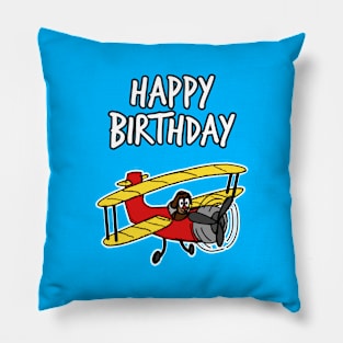 Happy Birthday Plane Pillow