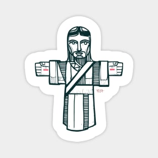 Jesus Christ Open arms illustration Magnet