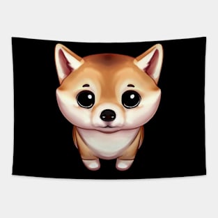 Shiba Inu's Charming Aura Tapestry