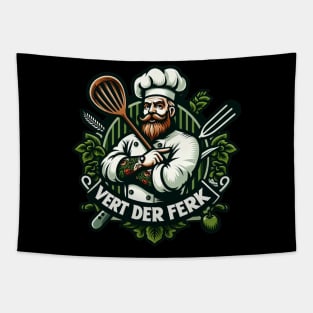 Vert Der Ferk Chef with Tattoos Tapestry