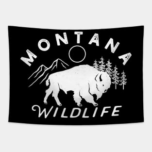 Montana Wildlife - White Version Tapestry