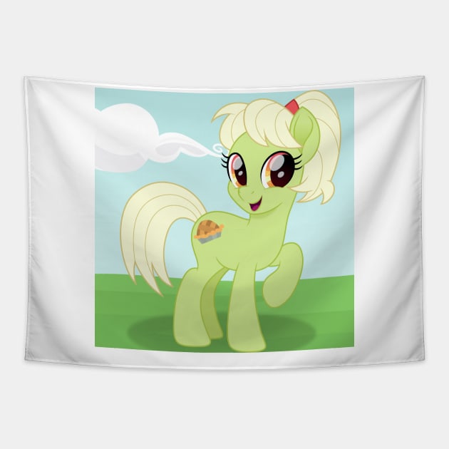 Adult Granny Smith scene Tapestry by CloudyGlow