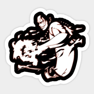 One Piece Portgas D. Ace Pixel Art Sticker for Sale by kobmamba