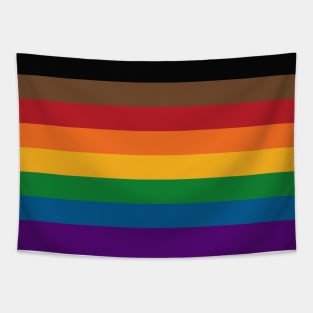 Seamless Repeating Inclusive Rainbow Pride Flag Pattern Tapestry