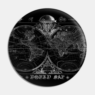 world map vintage Pin