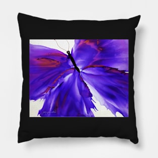 Brilliant Purple Butterfly Pillow