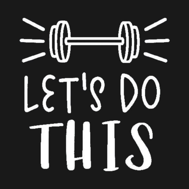 Let's Do It , Workout , Sport , Cute Gym, Gym Gift, Positive Sport, Motivational by creativitythings 