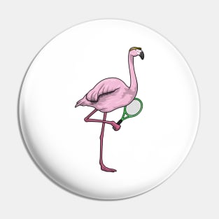 Flamingo Tennis Tennis racket Pin