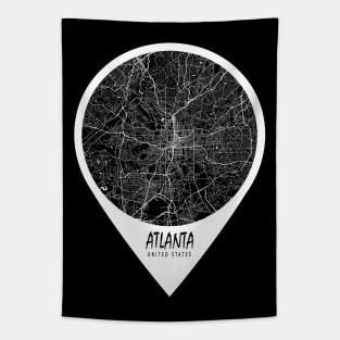 Atlanta, USA City Map - Travel Pin Tapestry