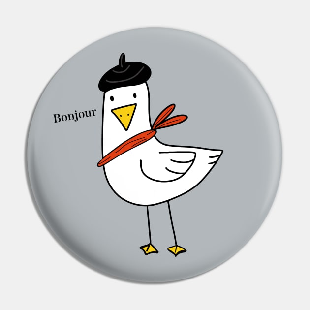 Bonjour Bird Pin by AmyMinori