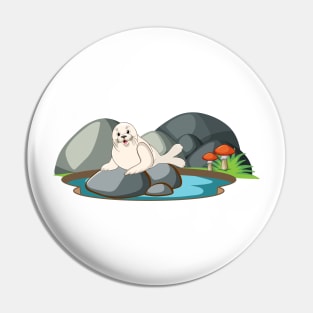 Cute Seal In Nature Pin