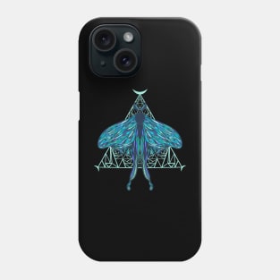 Jewel tone Luna moth Phone Case