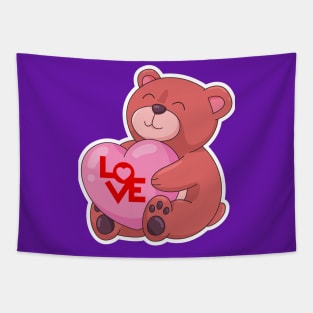 Cute Pink teddy Tapestry