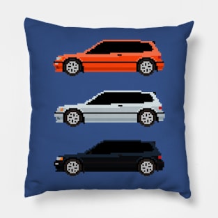 Honda Civic EF Combo Pixelart Pillow