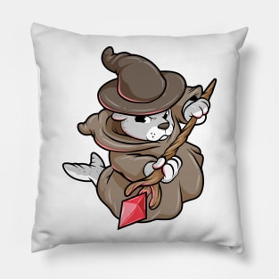 Seal as Magician with Magic wand Pillow