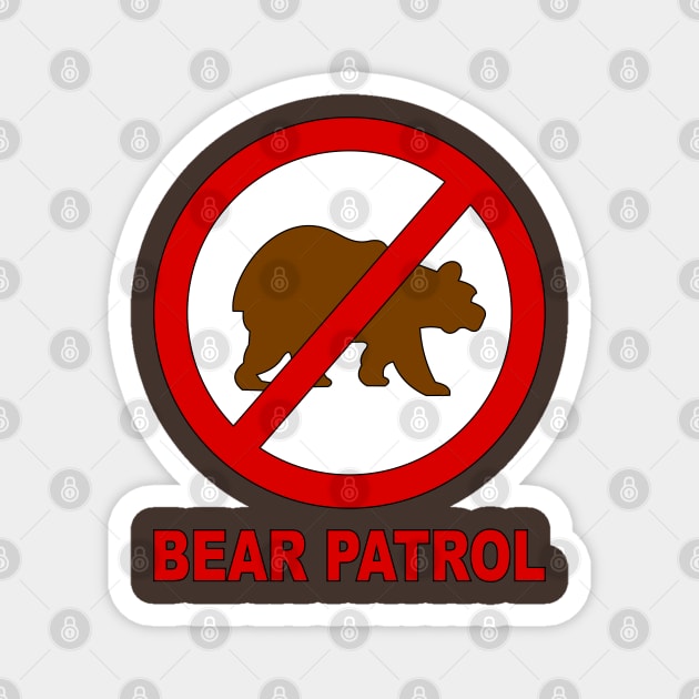 Bear Patrol Magnet by MoustacheRoboto