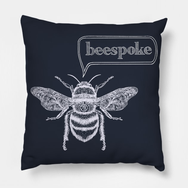 Bee Spoke Design Pillow by Marike Korting Art