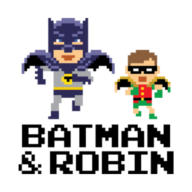 Batman and Robin Pixel Characters - Batman - Kids Hoodie | TeePublic